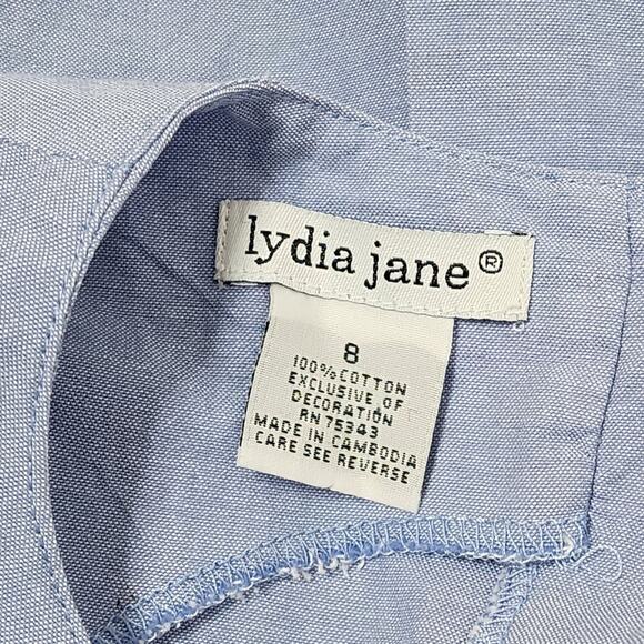 Lydia Jane Blue 2 Pc Summer Pants Top Set Girl's Size 8 - Picture 7 of 8